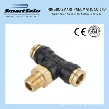 Male Branch Tee Swivel 372PTC Composite Brass Collect Pneumatic Push-in DOT Fittings